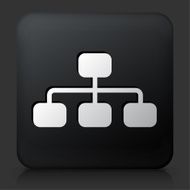 Black Square Button with Network Graphs