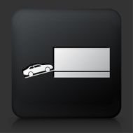 Black Square Button with Car Cargo Icon
