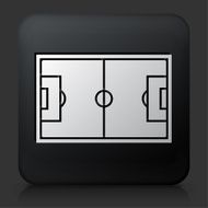 Black Square Button with Soccer Field Icon