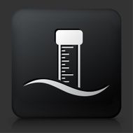 Black Square Button with Water Thermometer