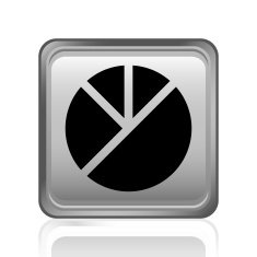 Pie Chart icon on a square button - SteelSeries N2