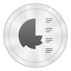 Coxcomb Chart icon on a round button - SharpSeries N2