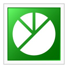 Pie Chart icon on a square button - FlatSeries N2