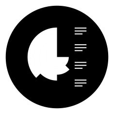 Coxcomb Chart icon on a round button - DimSeries N2