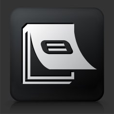 Black Square Button with Post Notes