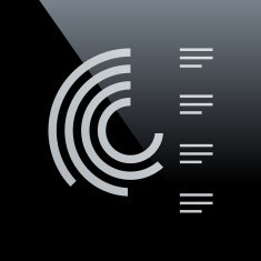 Radial Chart icon on a black background - Core Series N2