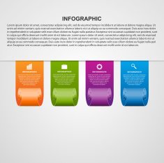 Ribbons modern template infographics