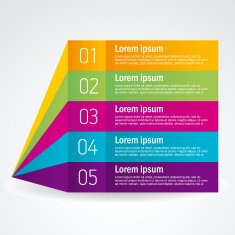 number list perspective arrow cursor element set