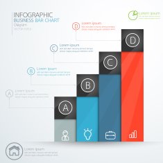 Modern business Bar chart diagram s Vector illustrat