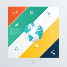 Abstract 3D digital illustration Infographic N5