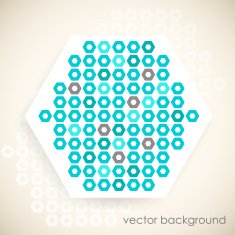 Square light beige abstract background with mosaic elements