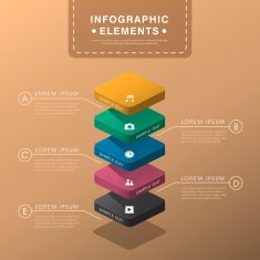 abstract layer chart infographics