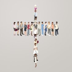 People forming cross