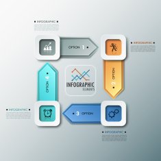 Modern infographics options banner N261