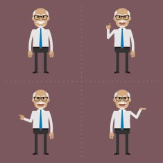 Older man shows and tells