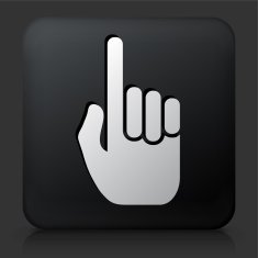 Black Square Button with Pointing Icon N2