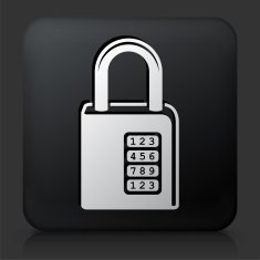 Black Square Button with Dial Security Lock N4