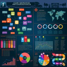 Car service repair Infographics N17