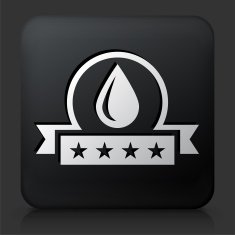 Black Square Button with Water Quality