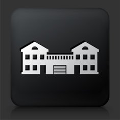 Black Square Button with Condos Icon N2
