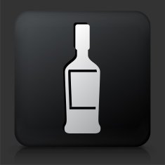 Black Square Button with Alcohol Bottle N4