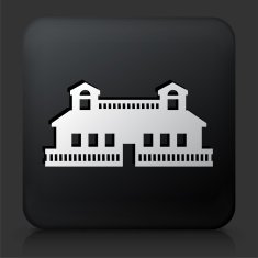 Black Square Button with Station Icon