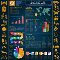 Car service repair Infographics N19