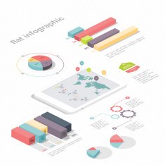 Flat 3d isometric infographic for your business presentations N2