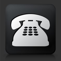 Black Square Button with Home Phone Icon N2