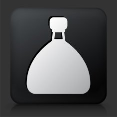 Black Square Button with Alcohol Bottle N5