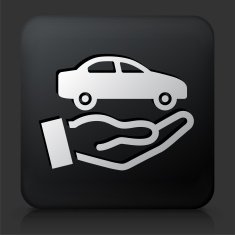 Black Square Button with Car Dealership