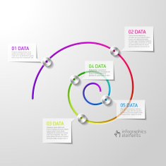Spiral diagram infographics element