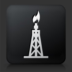 Black Square Button with Oil Drill