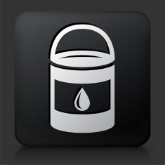 Black Square Button with Paint Bucket