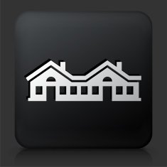 Black Square Button with Condos Icon N3