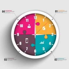 Abstract 3D paper Infographic N26