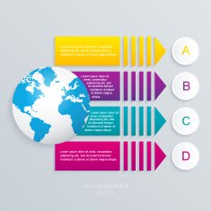 Abstract 3D digital illustration Infographic N6