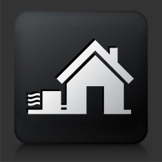 Black Square Button with Home Air Conditioner