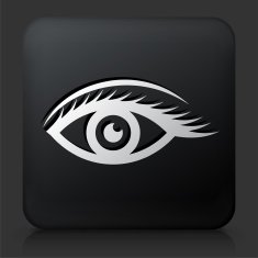 Black Square Button with Eye N2