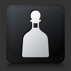Black Square Button with Alcohol Bottle N8