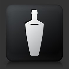 Black Square Button with Alcohol Bottle N10