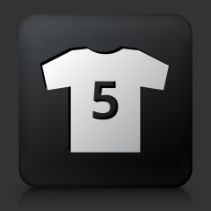 Black Square Button with Jersey Icon