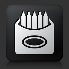 Black square button with Box of Crayons