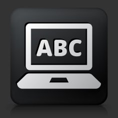 Black square button with ABC on Laptop Screen N2