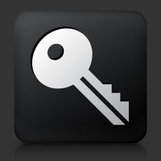 Black square button with Key