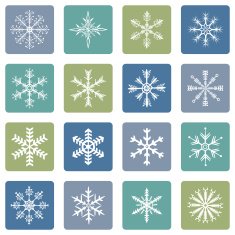Vector Set of Snowflakes Icons