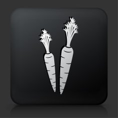 Black Square Button with Carrot Icon