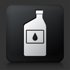 Black Square Button with Car Oil Icon