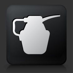 Black Square Button with Car Oil Icon N2