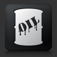 Black Square Button with Car Oil Icon N4